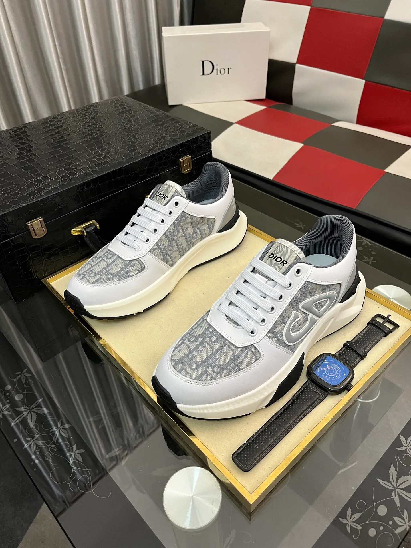 Men's Men's Shoes 💰438⌚️⌚️"Dior DIOR*" latest hot style casual shoes, top brand [seduce] luxury~purchase, top~quality. [Strong] The upper is made of imported breathable cowhide with material ➕ breathable sheepskin feet (•) and fine workmanship. Code number: 38-444️⃣Colors available